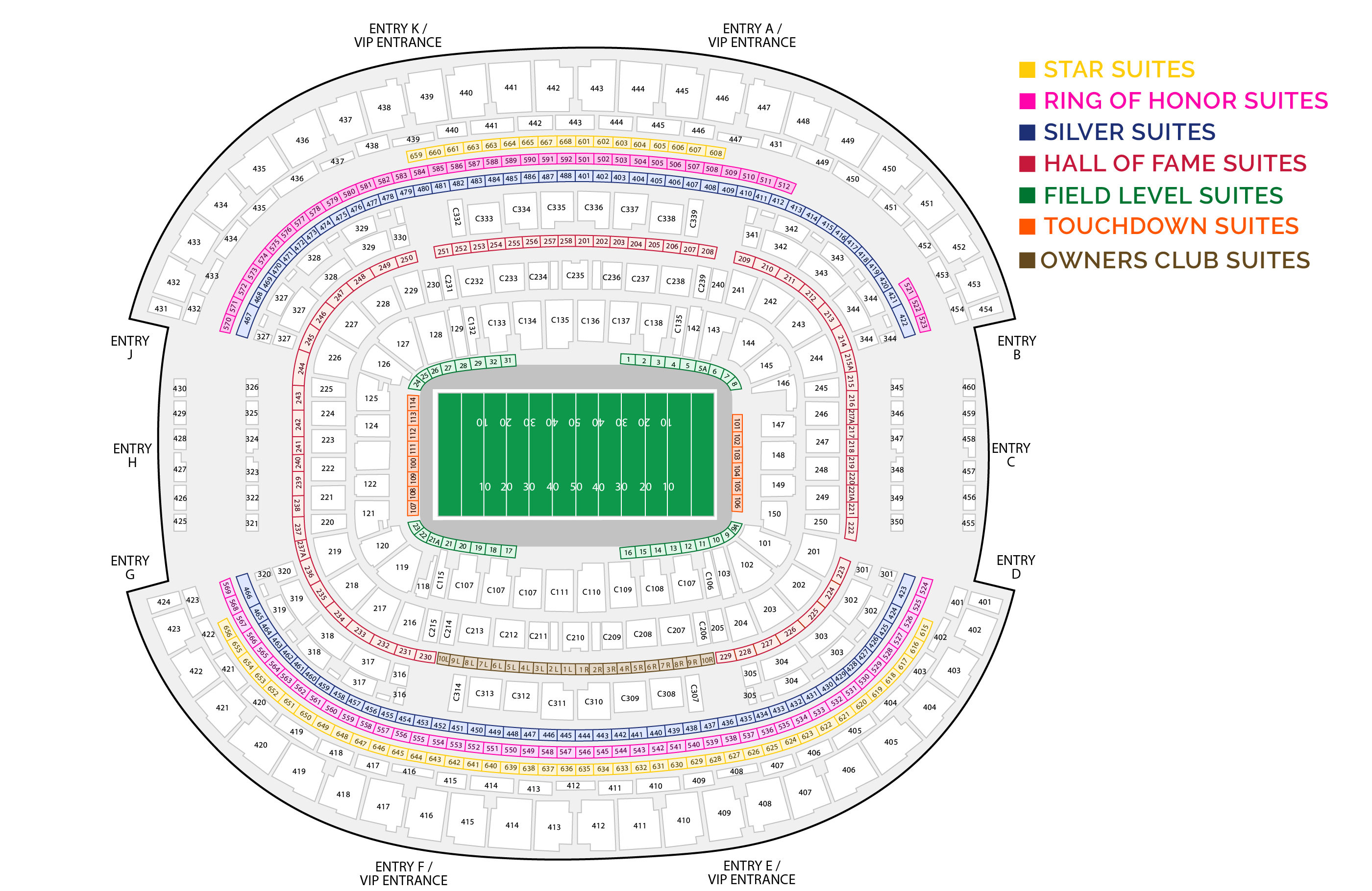 AT&T Stadium Seating Supplied by Camatic Seating