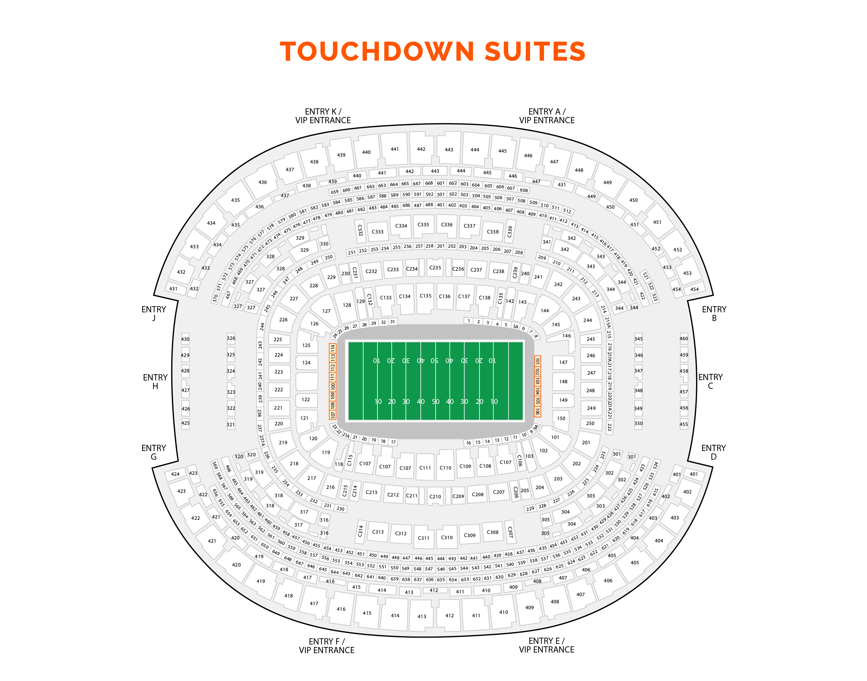 Cowboys Touchdown Suites At T Stadium By Metro Tickets